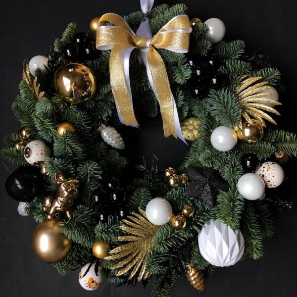 Christmas wreath 'Golden Truffle' - Размер 40-45 см