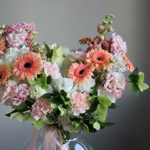 Peachy bouquet in a vase - Размер L