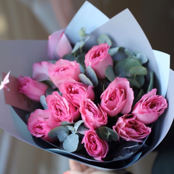 Mayra's Pink Garden Rose - 11 роз