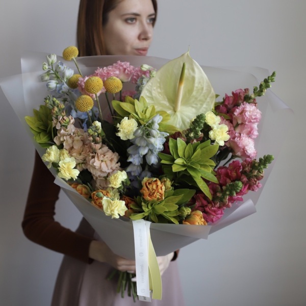 Watercolor signature bouquet - Размер M