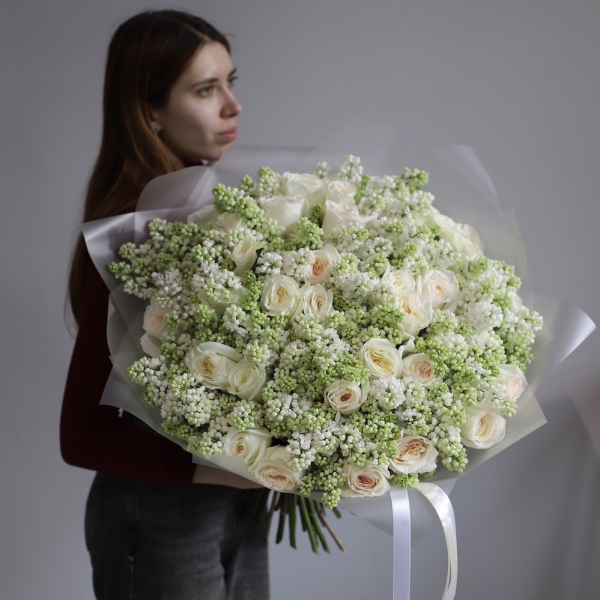 Garden roses with Lilac - Размер XL