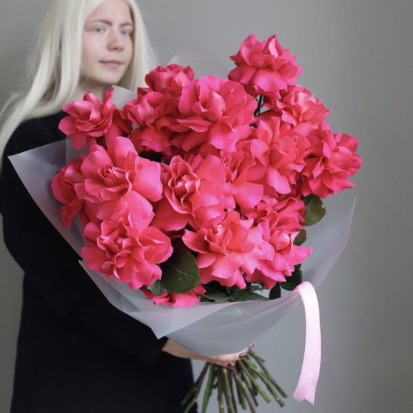 Bouquet of roses Raspberry sherbet - 25 роз