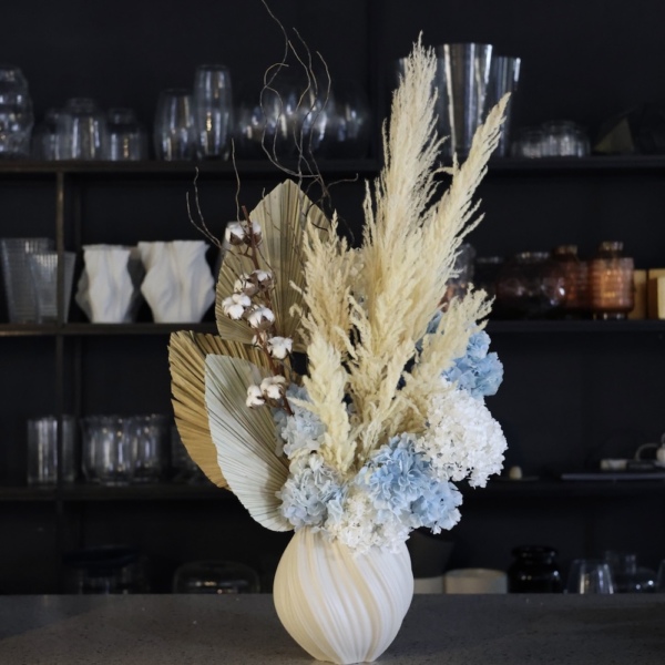 Preserved Flower Arrangement “Sand” in a Pot