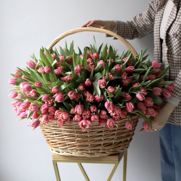 Tulips in a basket -  299 тюльпанов 