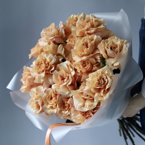Bouquet of Roses "Peachy fresh" - 25 роз