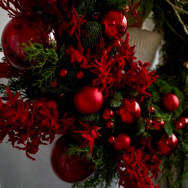 Christmas wreath 'Golden red'