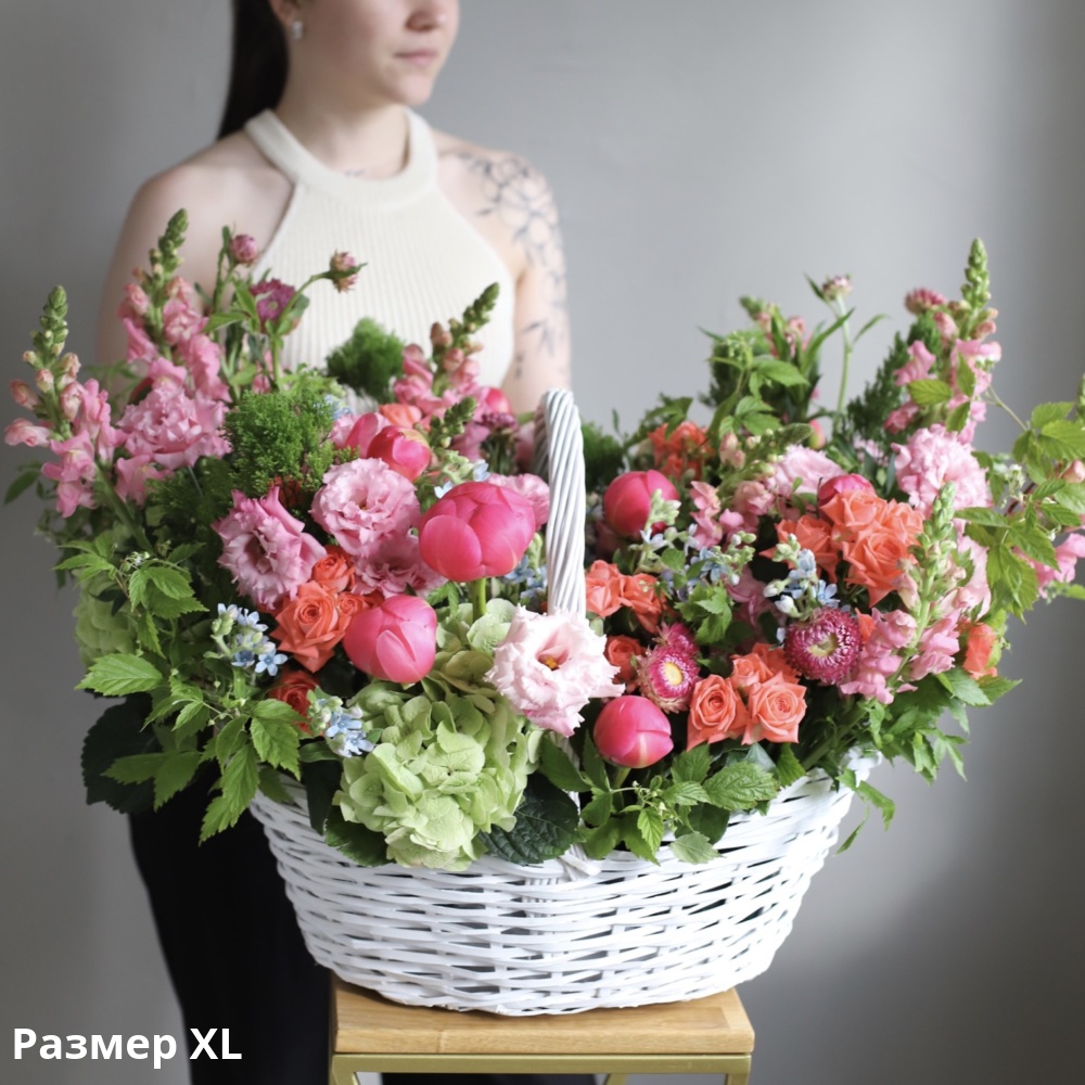 Авторская корзина "Картина маслом" - Размер XL