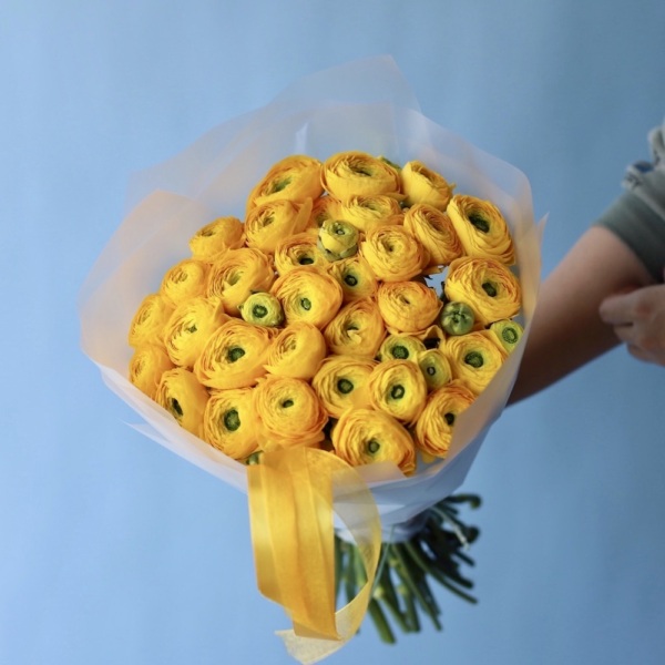 Yellow Ranunculus - 29 ранункулюсов